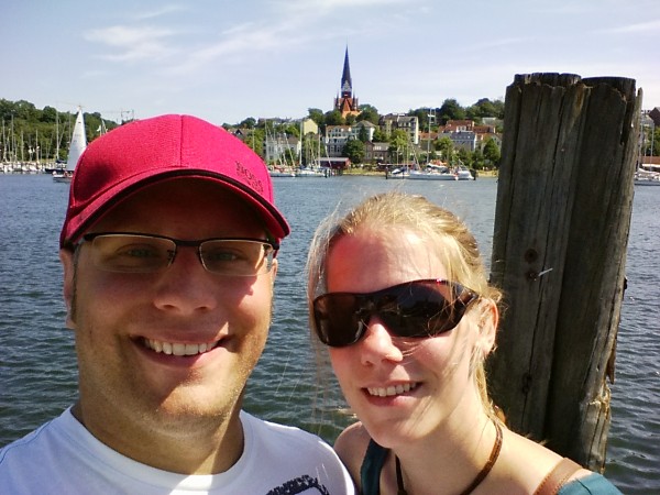 Andreas und Maike am Flensburger Hafen 2014-07-24